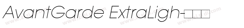 AvantGarde ExtraLigh字体转换